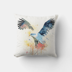 Eagle Wild Animal Nature Watercolor Art Painting Cushion