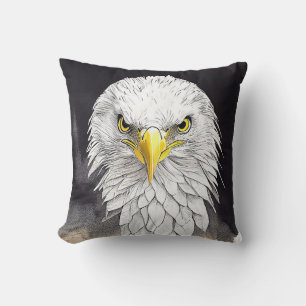 Eagle Wild Animal Nature Watercolor Art Painting Cushion