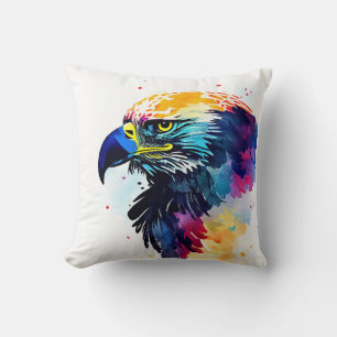 Eagle Wild Nature Animal Color Art Painting Cushion