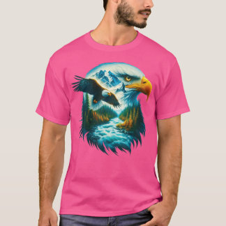 Eagle Wildlife Hiking Nature Outdoor Mountains For T-Shirt