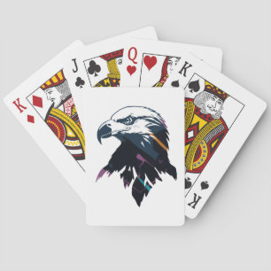 Eagle Wildlife Nature Illustration Silhouette Fly Playing Cards