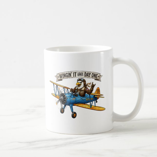 Eagle Winging It Coffee Mug (Right)
