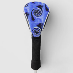 Eagle Wings Abstract Blue Pattern Golf Head Cover