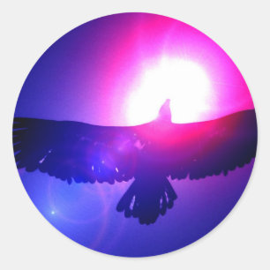 Eagle Wings - Eagle in Flight Classic Round Sticker