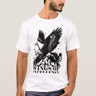 Eagle – Wings of Excellence   Bold Graphic T-Shirt