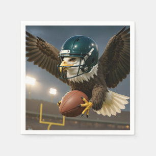Eagle With a Football in a Sports Stadium Napkin