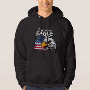Eagle with American Flag Hoodie