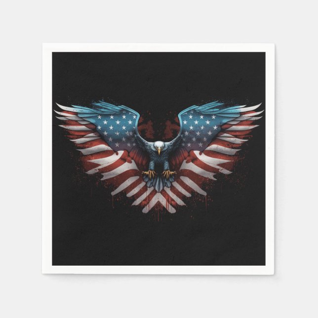 eagle-with-american-flag-it napkin (Front)