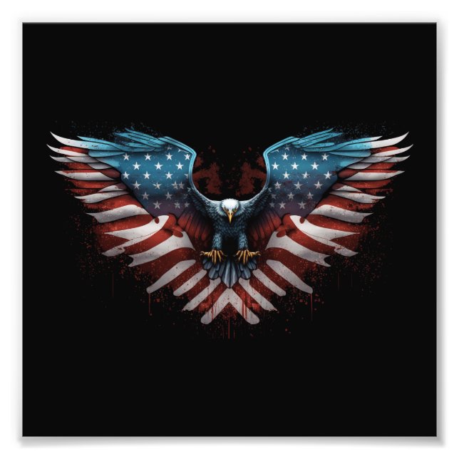 eagle-with-american-flag-it photo print (Front)