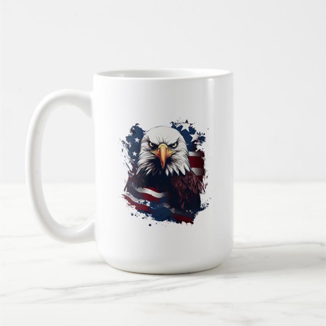 Eagle With American Flag Mug (Left)