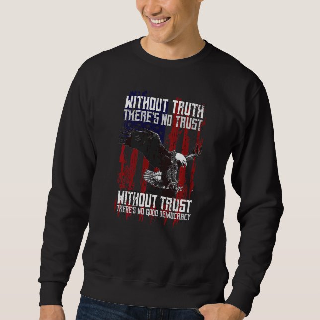 Eagle With American Flag Sweatshirt (Front)