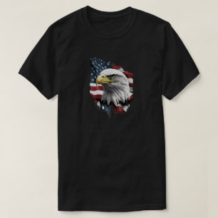 Eagle With American Flag T-Shirt