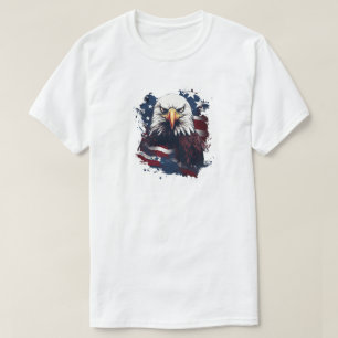 Eagle With American Flag T-Shirt