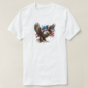 Eagle With American Flag T-Shirt