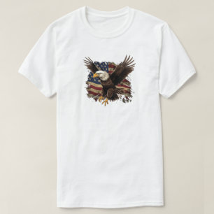 Eagle With American Flag T-Shirt