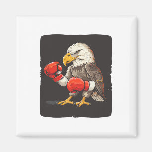 Eagle With Boxing Gloves For A Strong And Bold Sta Magnet
