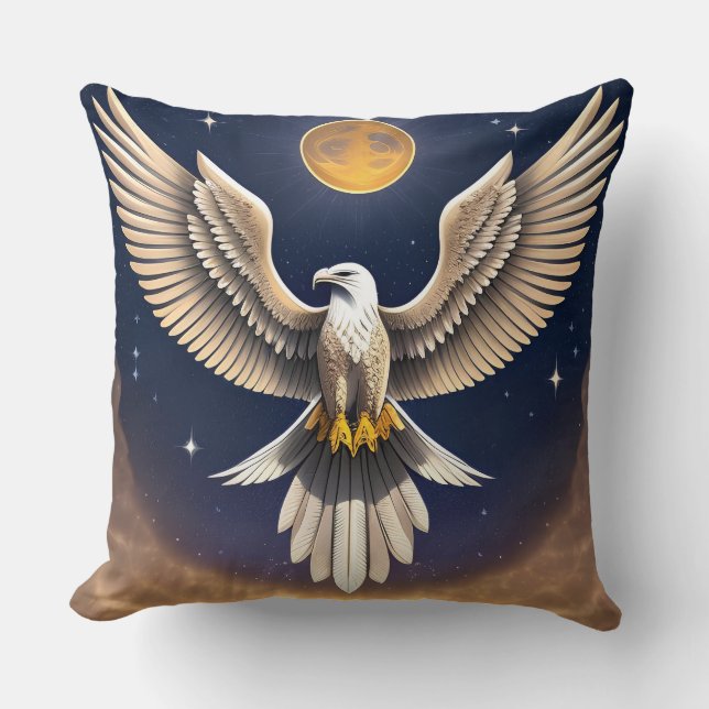 Eagle with Celestial Background Cushion (Front)