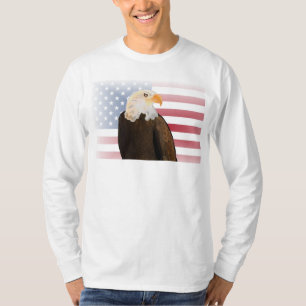 Eagle with Faded American Flag T-Shirt