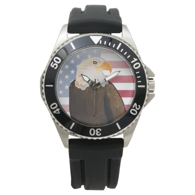 Eagle with Faded American Flag Watch (Front)