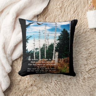 Eagle with Isaiah 40:31 Cushion