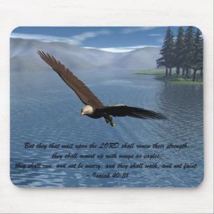 Eagle with Scripture Mouse Mat