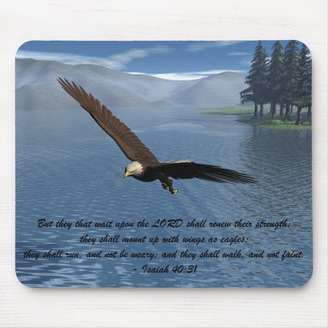 Eagle with Scripture Mouse Mat (Front)