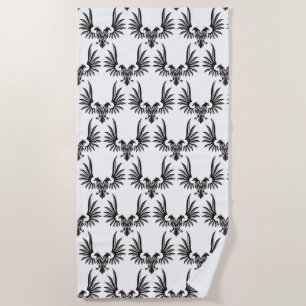 Eagle with two heads beach towel