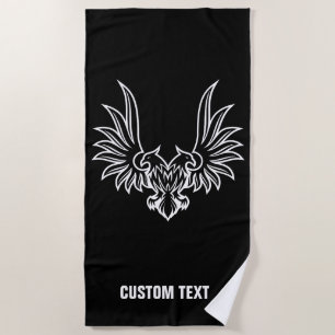 Eagle with two heads beach towel