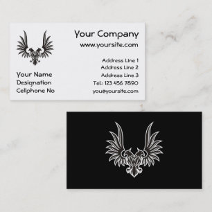 Eagle with two heads business card