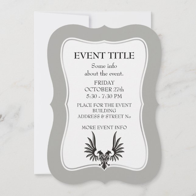 Eagle with two heads invitation (Back)