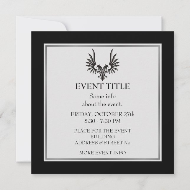 Eagle with two heads invitation (Back)