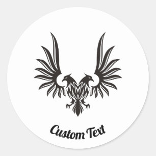 Eagle with two Heads Round Sticker