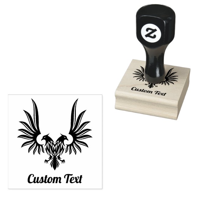 Eagle with two Heads Rubber Stamp (Stamped)