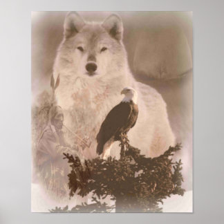 Eagle Wolf Poster