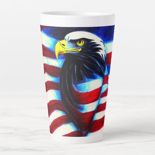 Eagle Wrapped American Flag Mug (Front)