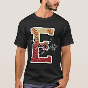 Eagles Baseball Team Mascot Pride School Spirits S T-Shirt