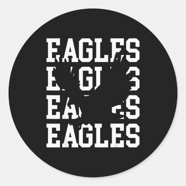 Eagles  classic round sticker (Front)