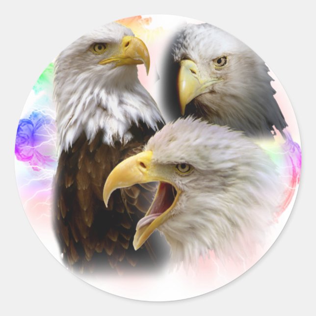 Eagles Classic Round Sticker (Front)