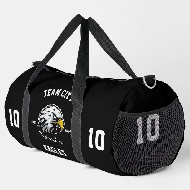 Eagles "Customizable" Sport Team Duffle Bag (Right Corner)