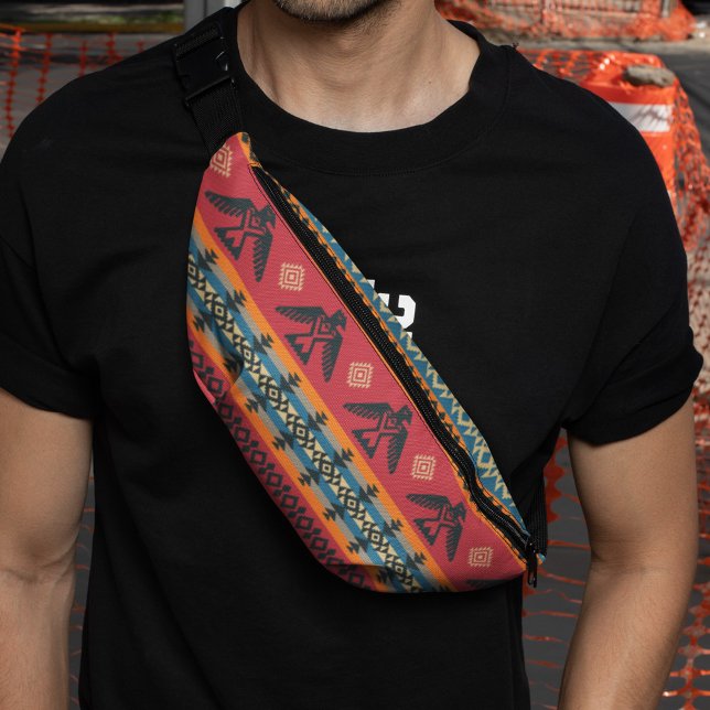 Eagles Ethnic Pattern On Native American Style Bum Bags (Creator Uploaded)