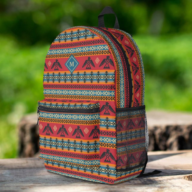 Eagles Ethnic Pattern On Native American Style Printed Backpack (Creator Uploaded)