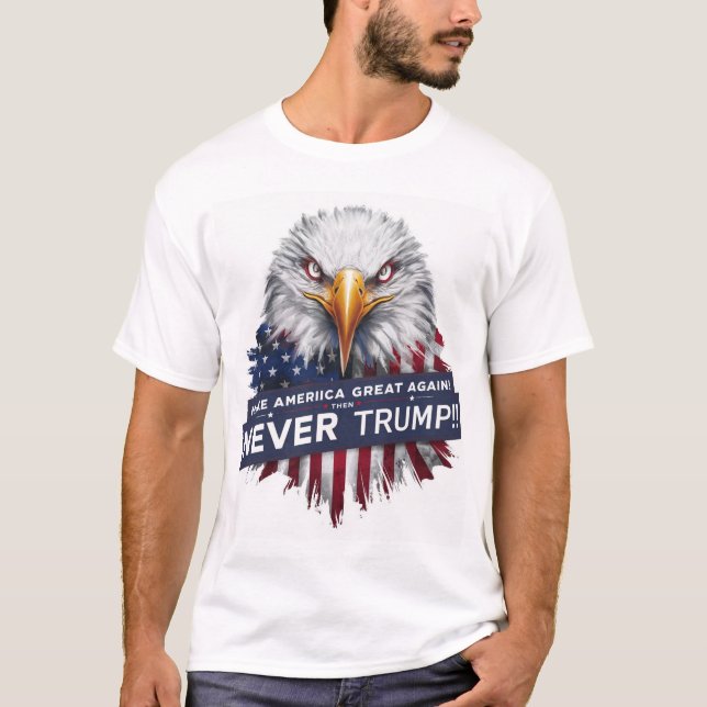 eagle's eyes are made of the American flag's stars T-Shirt (Front)