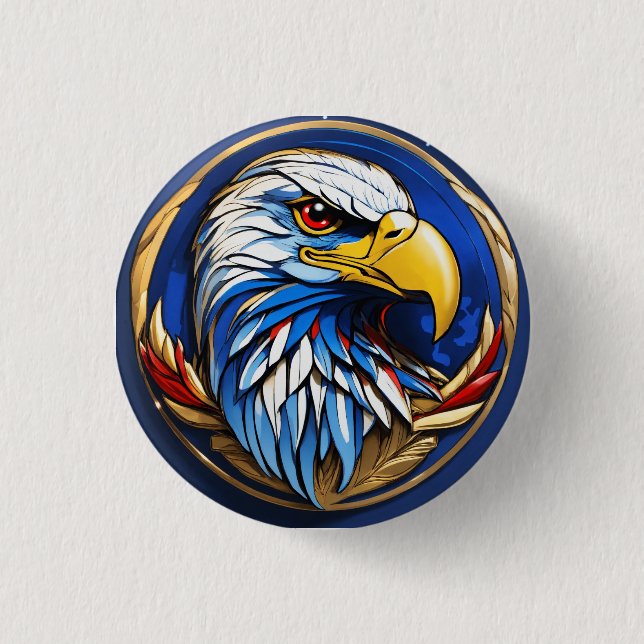 "Eagle's Flight" 3 Cm Round Badge (Front)
