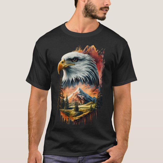 Eagle's Gaze: Crafting a Picturesque Haven in Natu T-Shirt (Front)