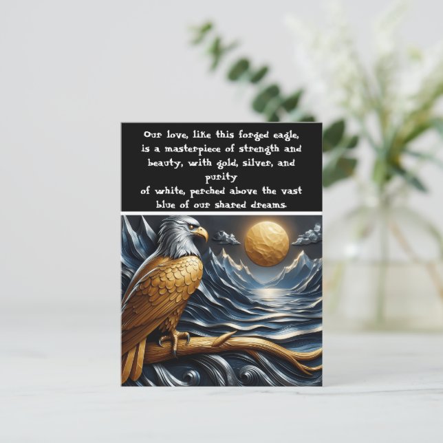 Eagle's Gaze: Summit, Deep, Azure Postcard (Standing Front)