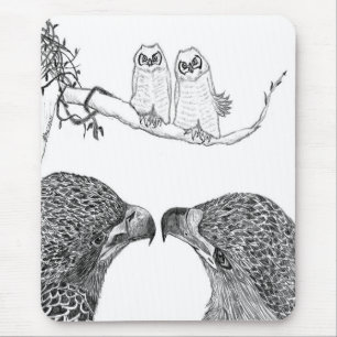 EAGLES HARRIET + M15 TELL OWLS I DON'T GIVE A HOOT MOUSE MAT