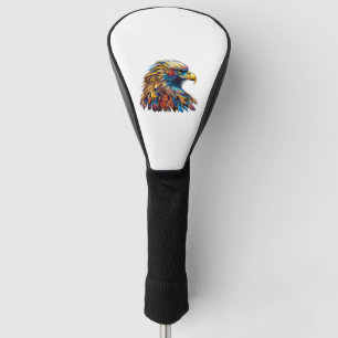 Eagle's Head Adorned with Colourful Plumage Golf Head Cover