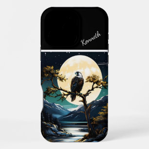 Eagle's Moonlit Ocean Vies iPhone 16 Pro Max Case