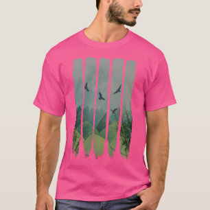 Eagles Mountains Grunge Landscape T-Shirt
