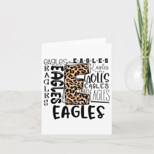 Eagles School Mascot Leopard Plaid - Ck To School  Card